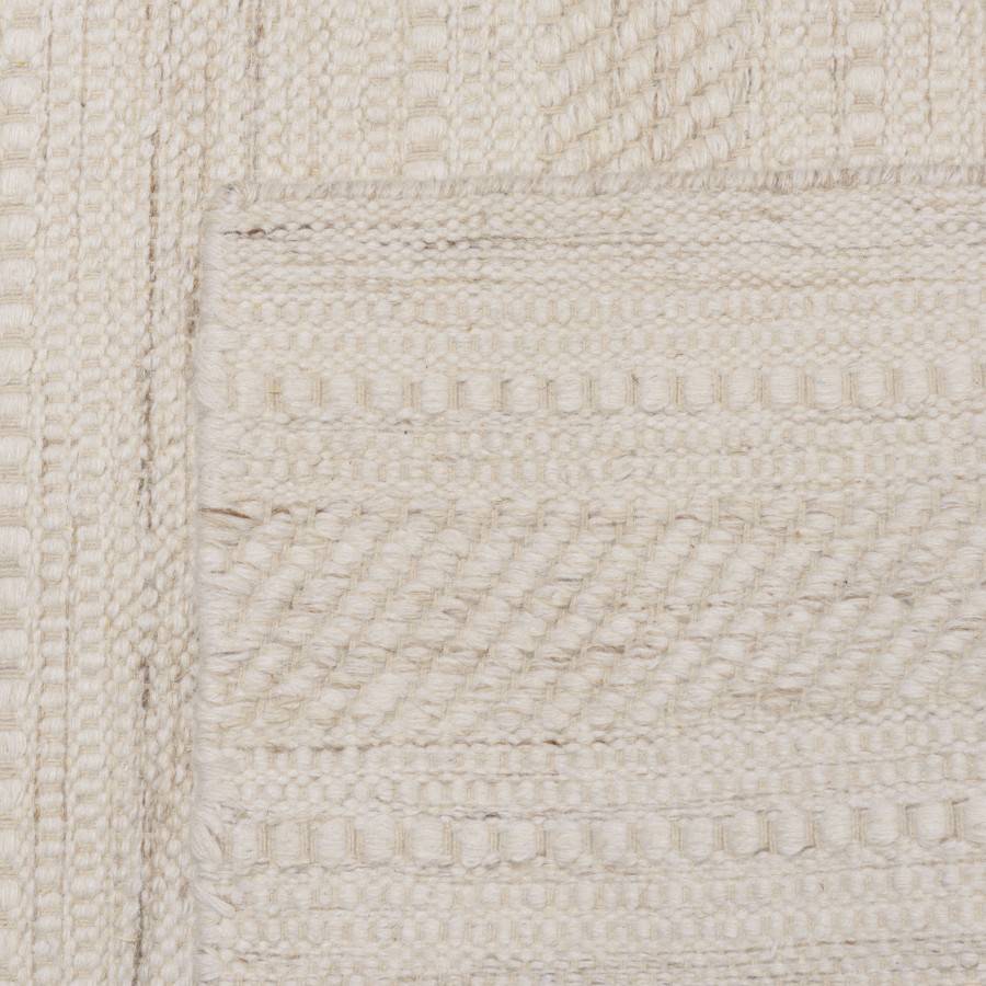 Macabane - CHARLES - Tapis rectangulaire 160x230cm laine texturée nuances de beige - Imagen 7