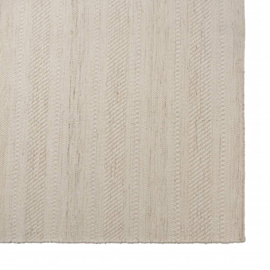 Macabane - CHARLES - Tapis rectangulaire 160x230cm laine texturée nuances de beige - Imagen 4
