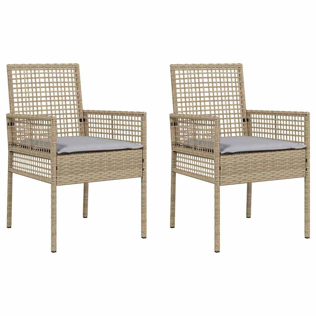 Prolenta Premium - Chaises de jardin rotin beige  55 x 53 x 85 cm  - Prolenta premium p373.8 - Image 1