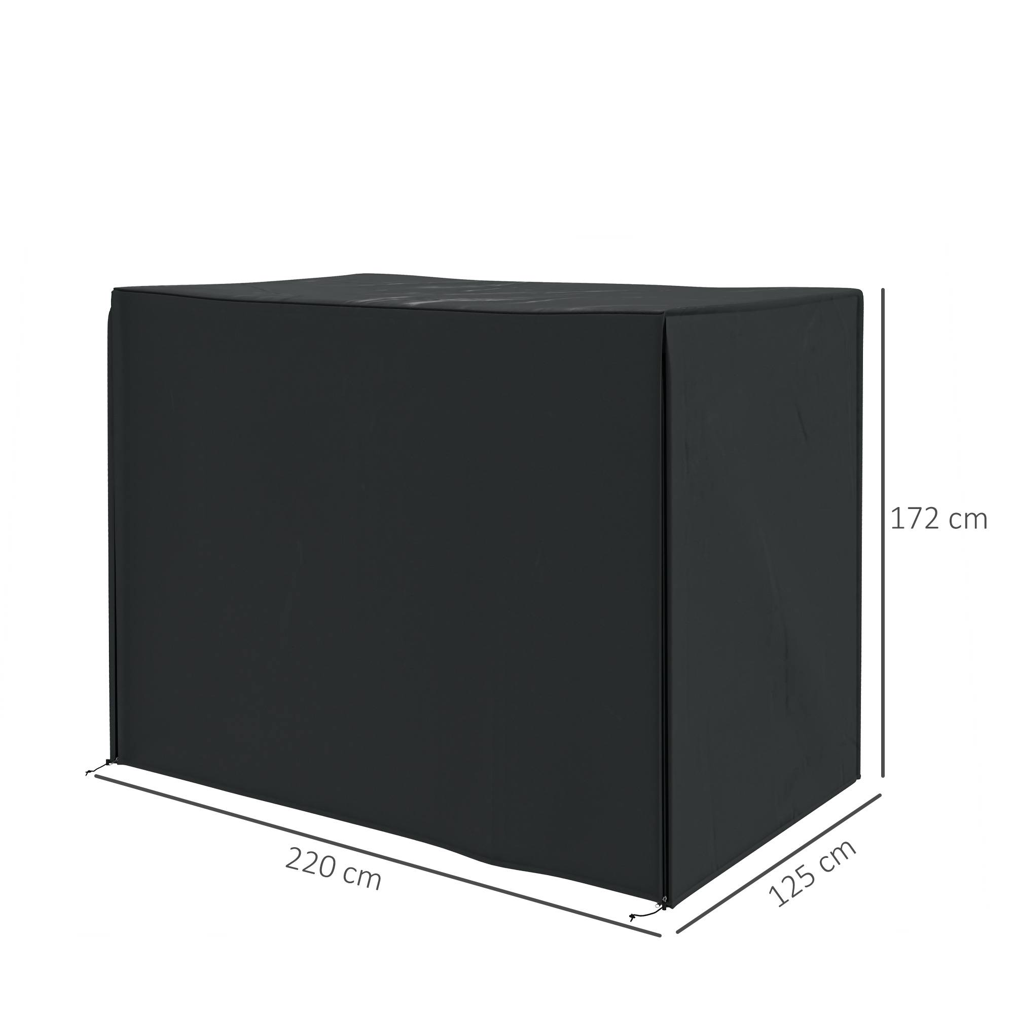 Housse de Protection Balancelle Oxford Jardin Imperméable 220x125x172cm Noir - ComfortXL Outdoor Living - Image 5