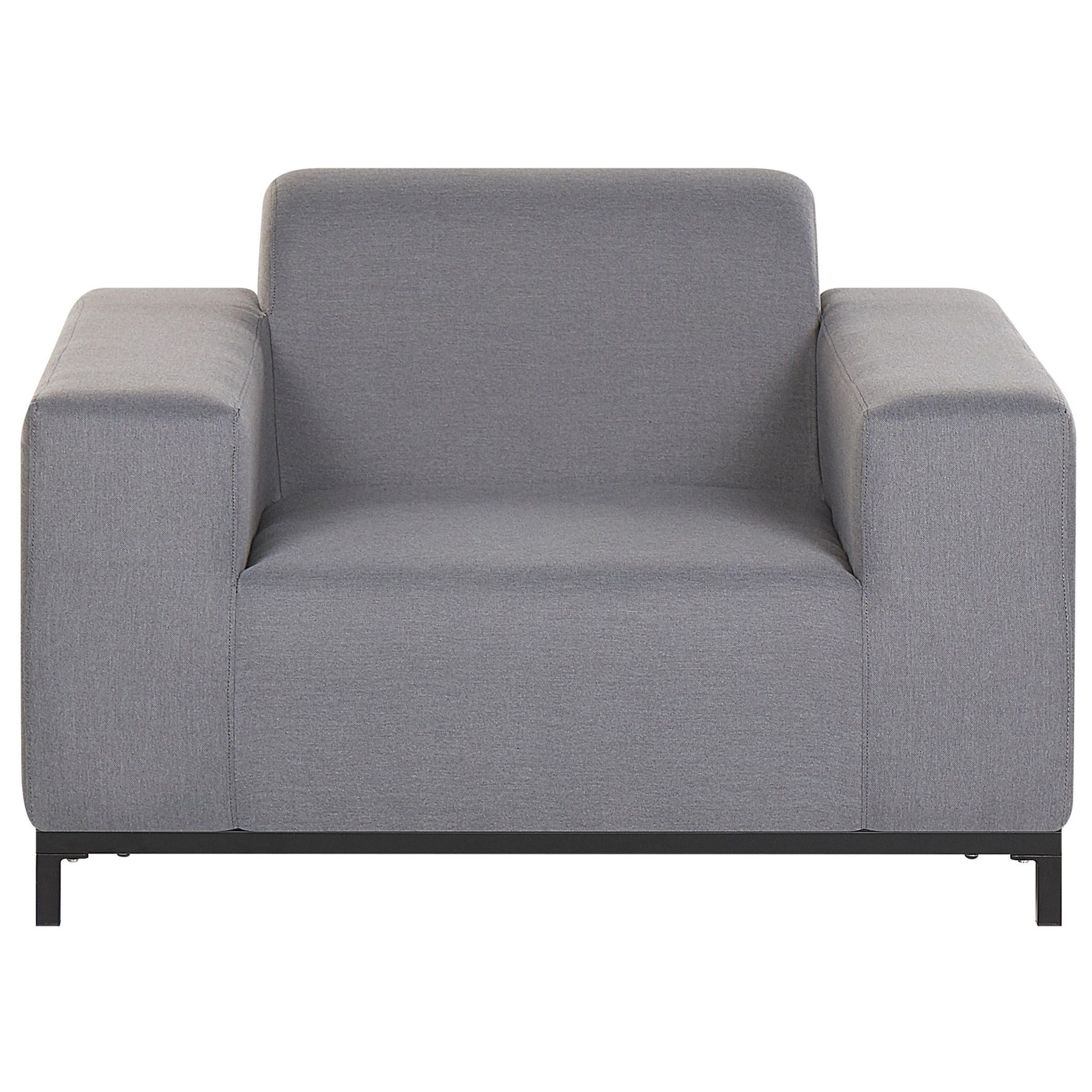 Fauteuil Tissu Gris ROVIGO - Beliani - Image 3