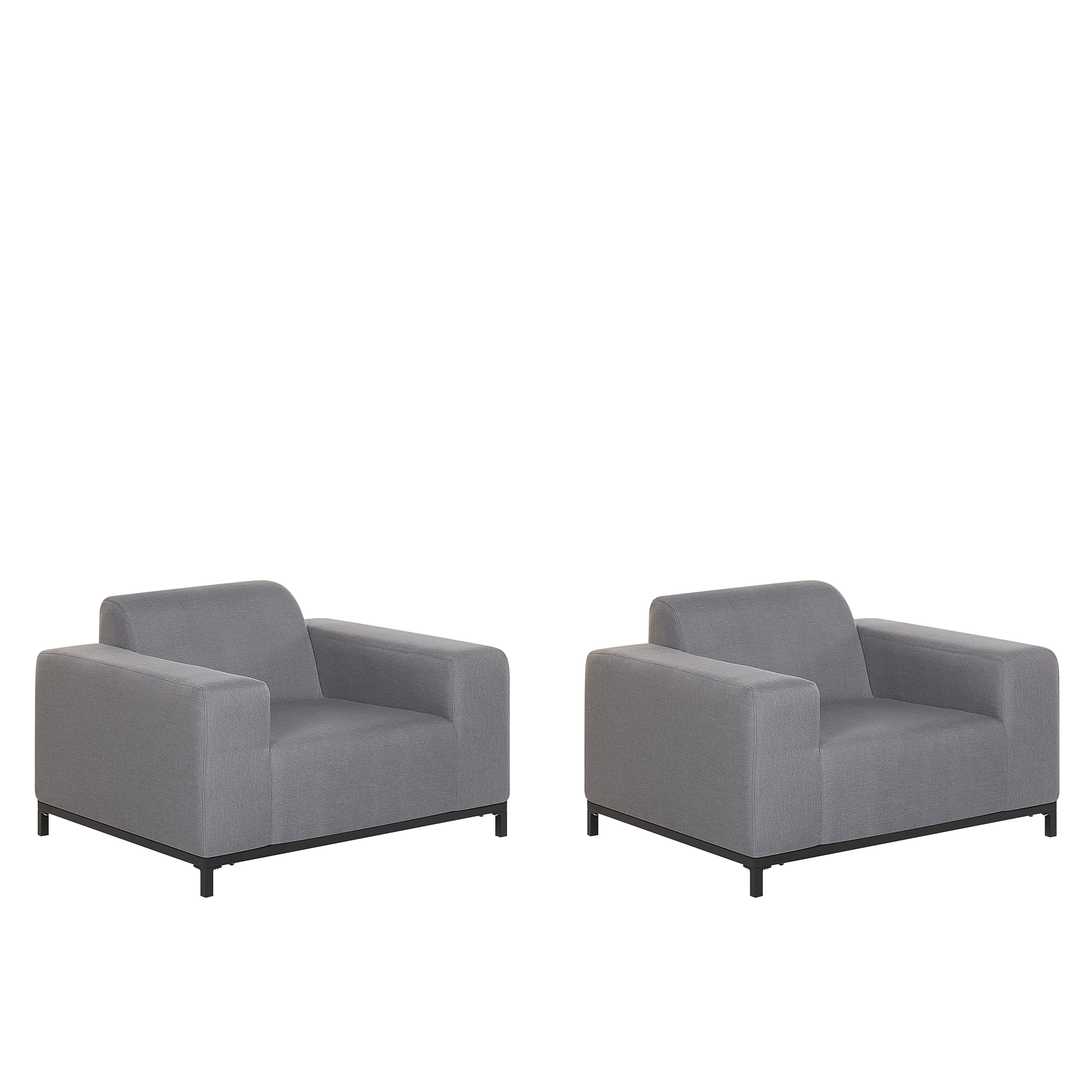 Fauteuil Tissu Gris ROVIGO - Beliani - Image 1