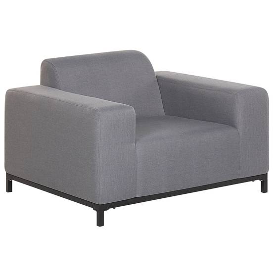 Fauteuil Tissu Gris ROVIGO - Beliani - Image 4