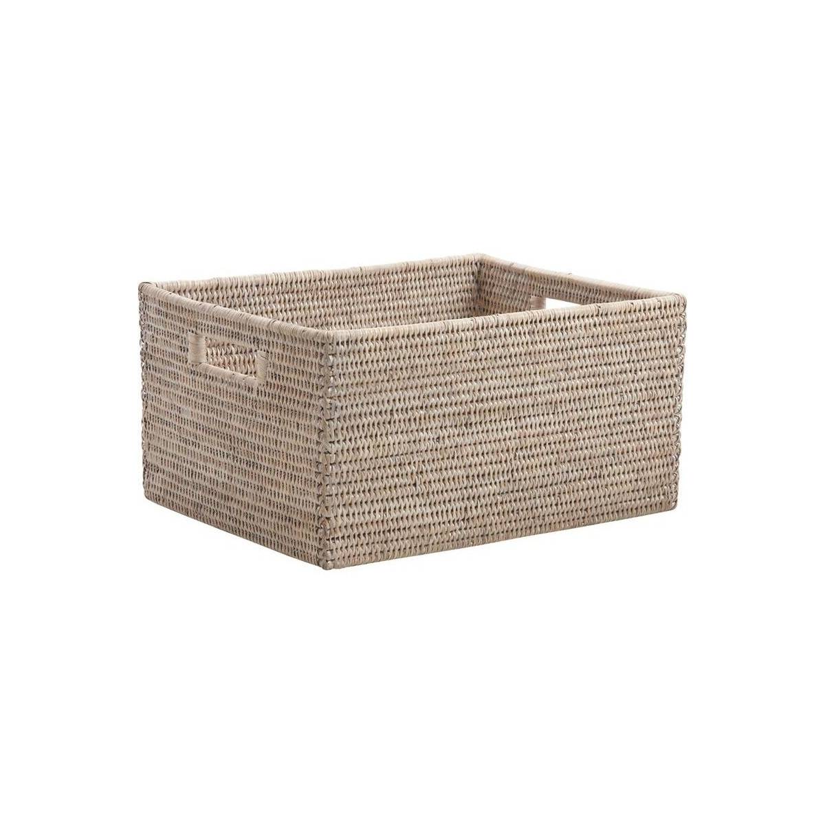 Aubry Gaspard - Corbeille rangement en rotin 38 x 30 x 20 cm - Imagen 1
