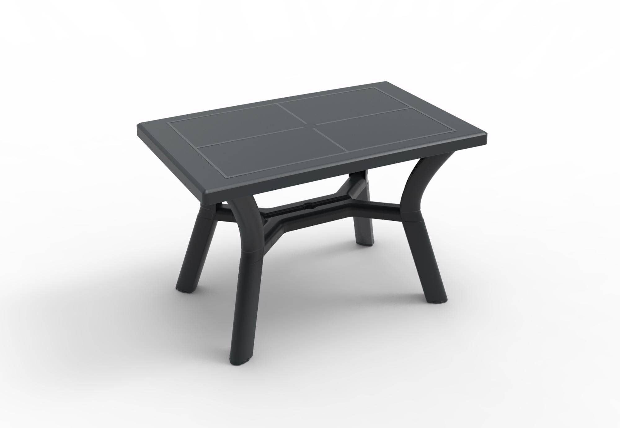 Table rectangulaire recyclée extérieur 115x72 gris DALIA garbar - Image 1