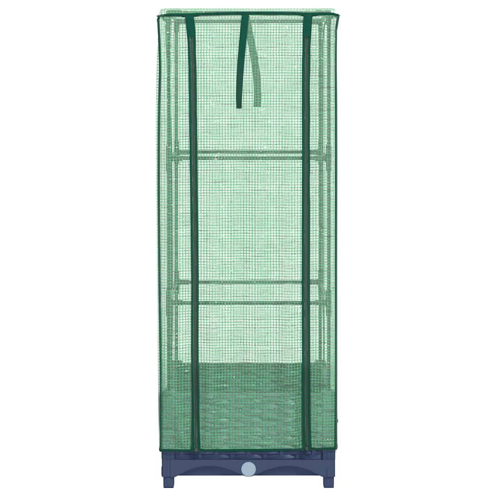 ComfortXL - Carré potager surélevé avec serre aspect rotin pour balcon terrasse Gris 40x40cm – ComfortXL Outdoor Living - Image 4