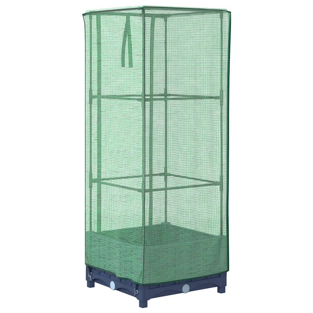ComfortXL - Carré potager surélevé avec serre aspect rotin pour balcon terrasse Gris 40x40cm – ComfortXL Outdoor Living - Image 6