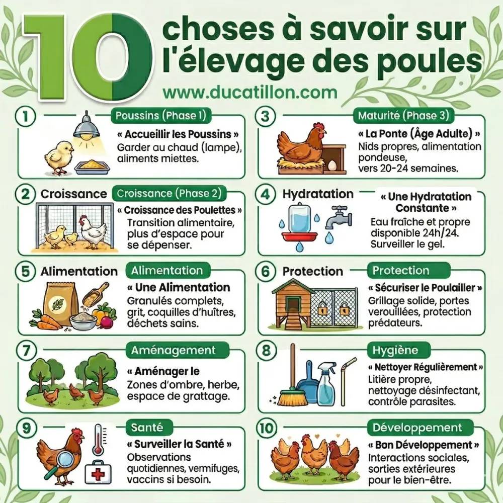 Poulailler surélevé en plastique recyclé 8 à 15 poules - Imagen 7