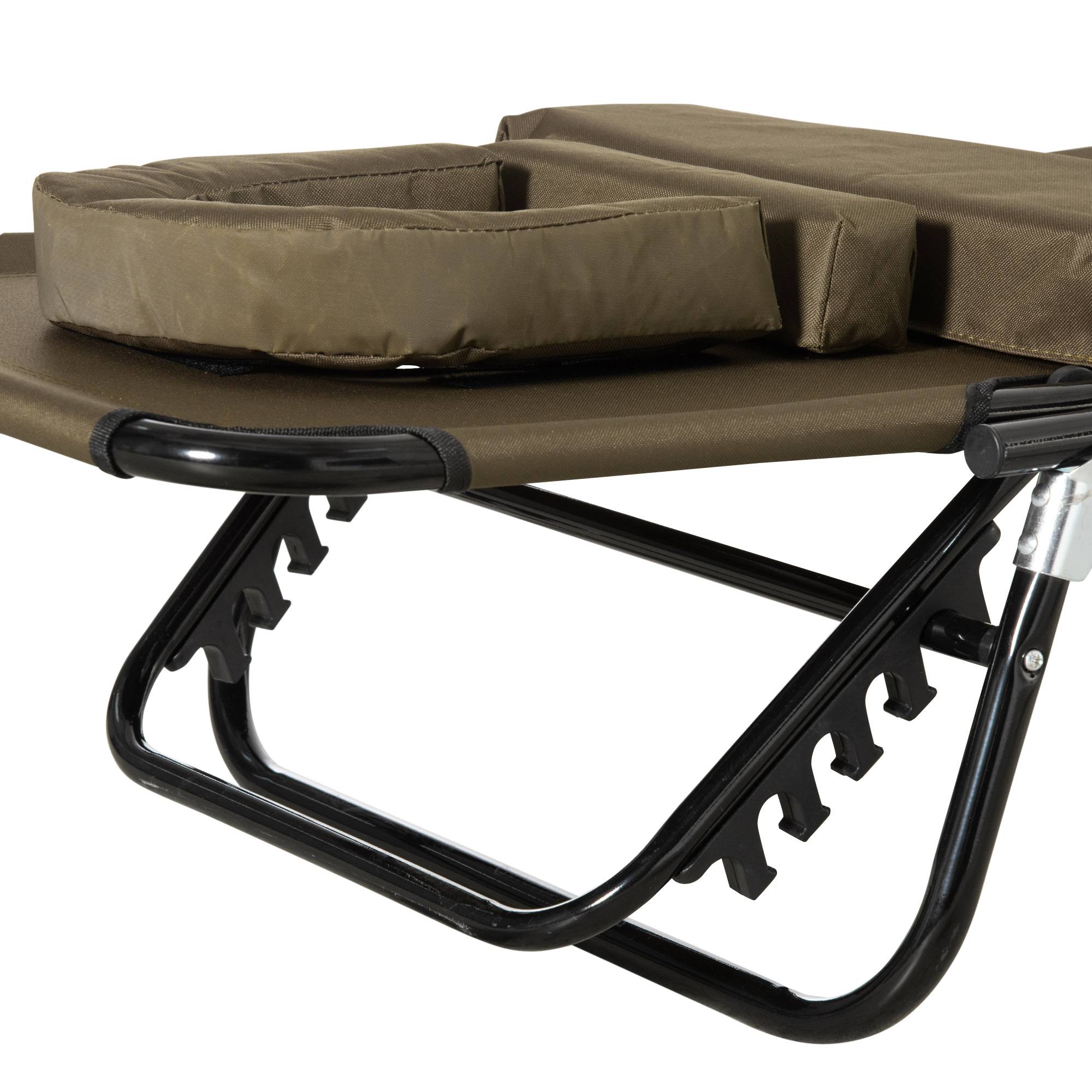 Outsunny - Chaise longue pliante 190x56x28cm avec appuie-tête, trou de lecture, 4 positions inclinable Oxford 600D marron - Outsunny - Image 8