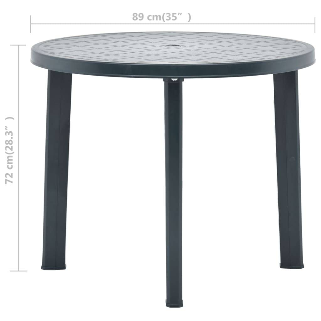 Maison Chic - Table de jardin | Table d'extérieur Vert 89 cm Plastique - Image 6