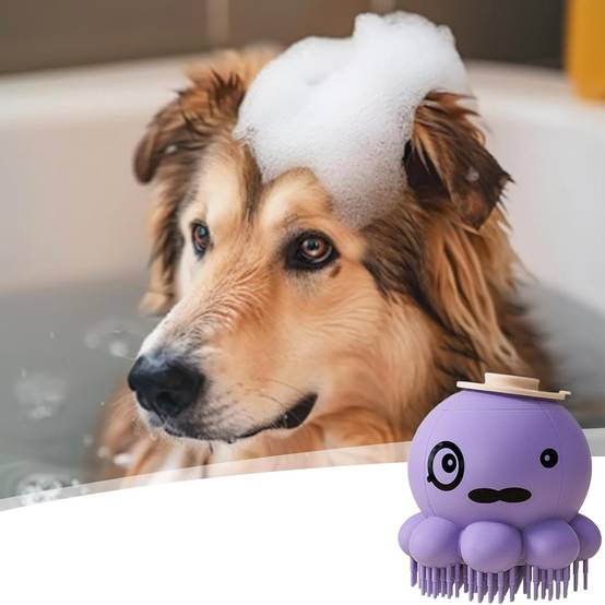Brosse toilettage chien - Pieuvre, épilation & massage (Violet) DtopbuyAge - Image 3