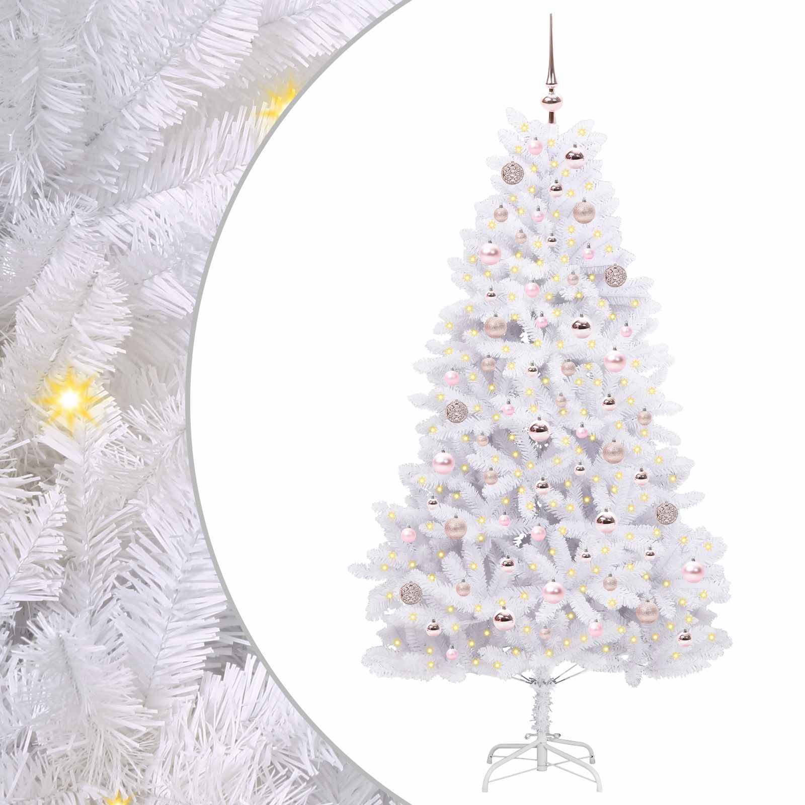 Vidaxl - Sapin de Noël Artificiel à Branches Articulées Blanc 180 cm vidaXL 3426596 - Image 2
