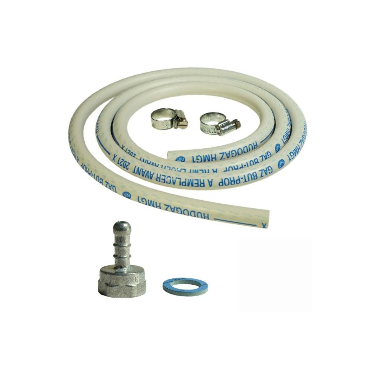 Réchaud gaz portable 3 feux 3450W Blanc laqué Couvercle Plaque de cuisson + Tuyau gaz KEMPER - Imagen 4