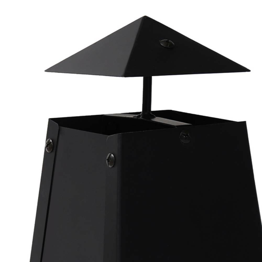 Terre Jardin - Brasero de jardin  100 x 30 x 30 cm - Cheminée Pyramide - Acier - Noir - TERRE JARDIN - Imagen 4