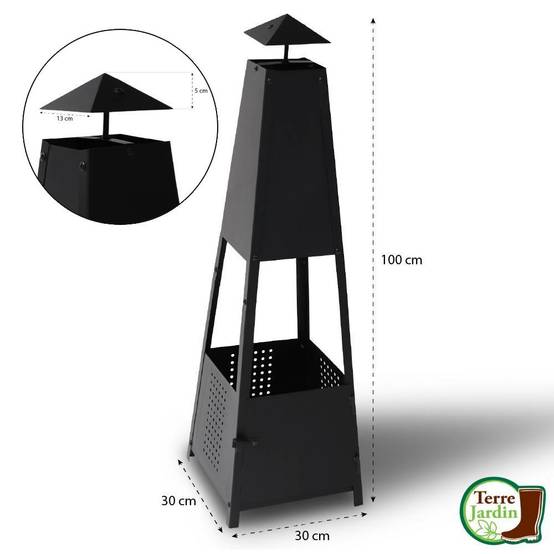 Terre Jardin - Brasero extérieur pyramide chaleur et décoration jardin - TERRE JARDIN - Imagen 2