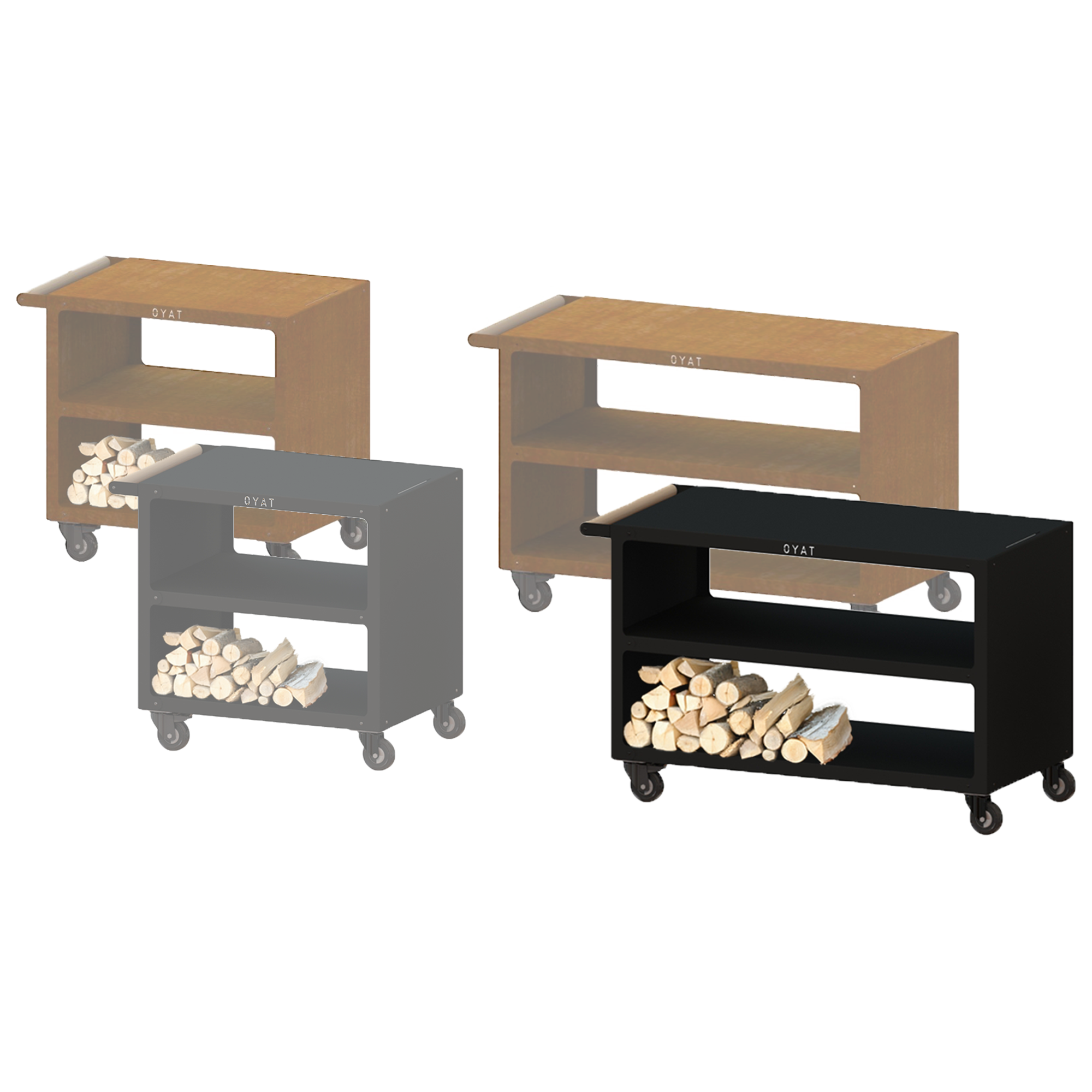 OYAT - Desserte Pontaillac 120 Noir - Mobilier de cuisine extérieure en acier thermolaqué - OYAT - Image 6