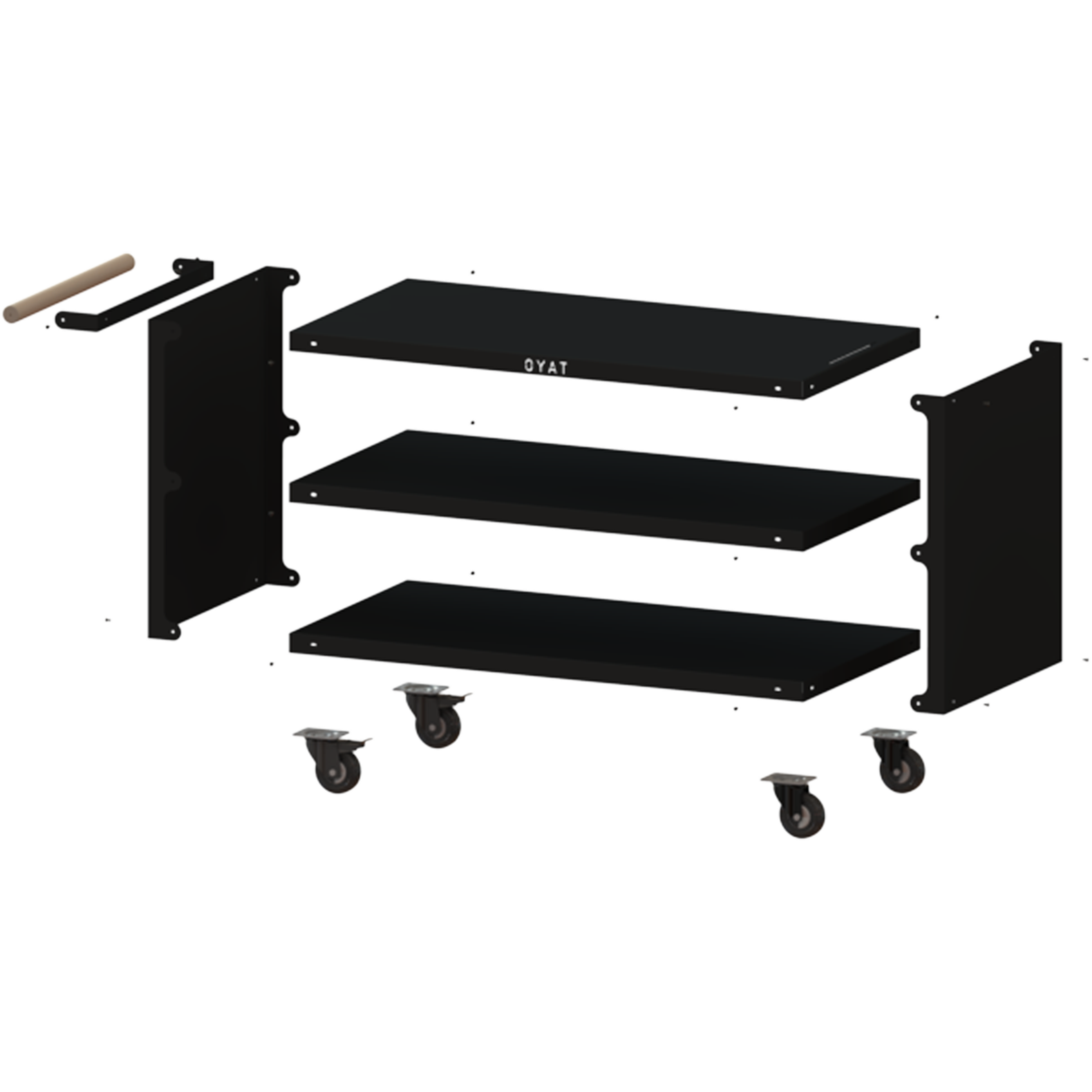 OYAT - Desserte Pontaillac 120 Noir - Mobilier de cuisine extérieure en acier thermolaqué - OYAT - Image 5