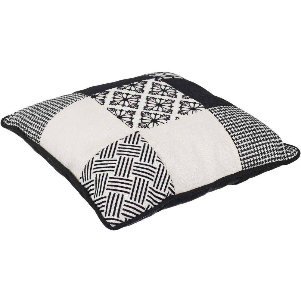 The Home Deco Factory - Coussin en tissu patchwork 40 x 40 cm - Imagen 4