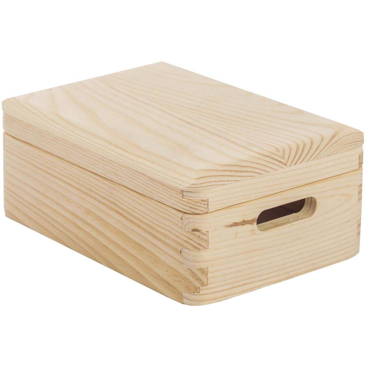 Boîte de rangement en pin massif avec couvercle Taille 1 Astigarraga - Imagen 1