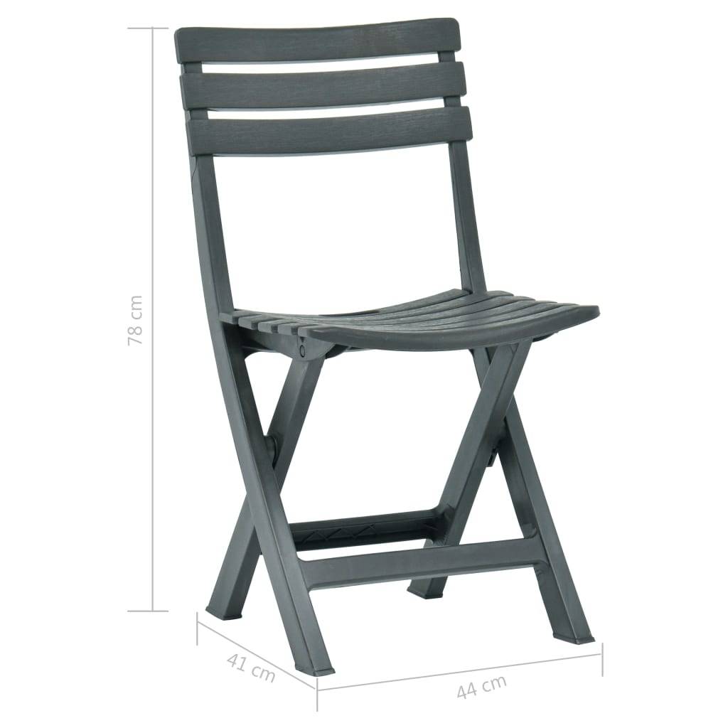 Prolenta Premium - Chaises de jardin plastique vert 44 x 41 x 78 cm - Prolenta premium p337.7 - Image 9