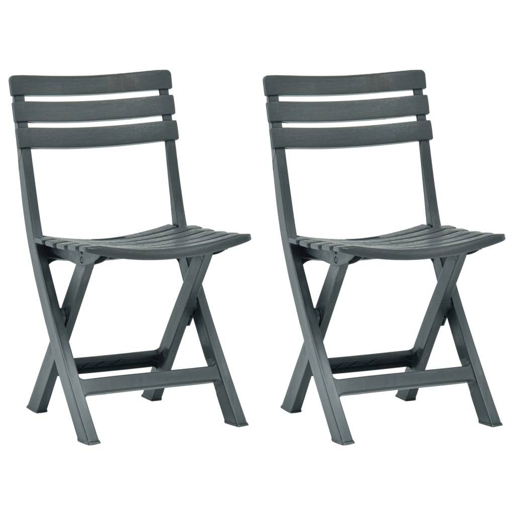Prolenta Premium - Chaises de jardin plastique vert  44 x 41 x 78 cm  - Prolenta premium p337.7 - Image 2