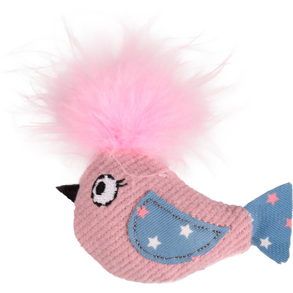 Oiseau rose WINNY  taille 9 x 10 x 3 cm Jouet pour chat - Imagen 1
