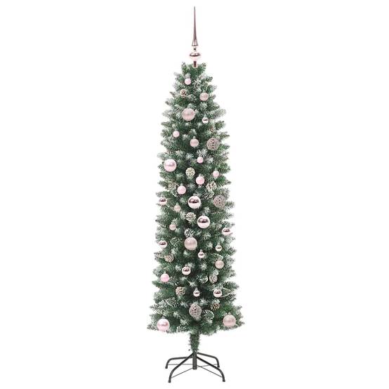 Vidaxl - Arbre de Noël artificiel slim Vert et blanc 150 cm vidaXL 3395283 - Image 5