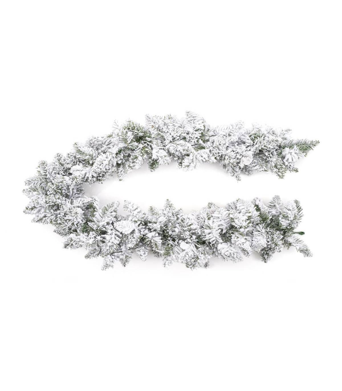 Fééric Lights & Christmas - Guirlande artificielle Sapin Vert floqué Blanc L 180 cm