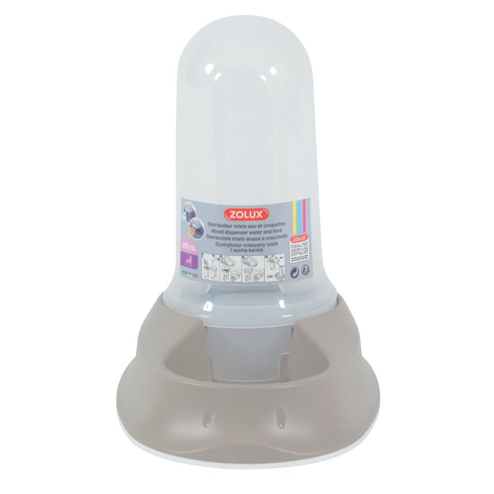 Dispensador mixto 800 ml agua o croquetas antideslizante topo para perro o gato - Imagen 2