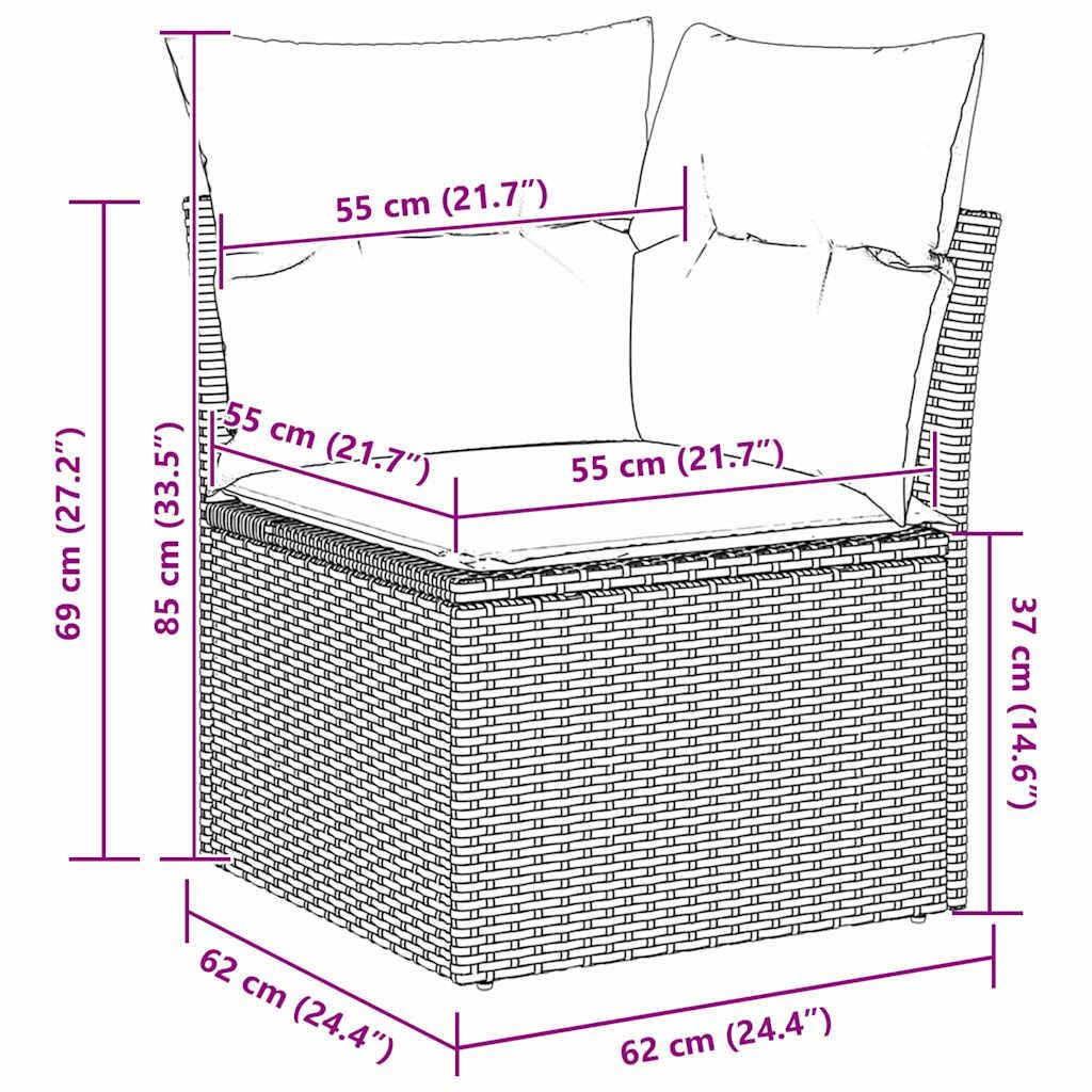 ComfortXL - Salon de Jardin Gris Clair 5 Places Modulable Design Épuré – ComfortXL Outdoor Living - Image 4