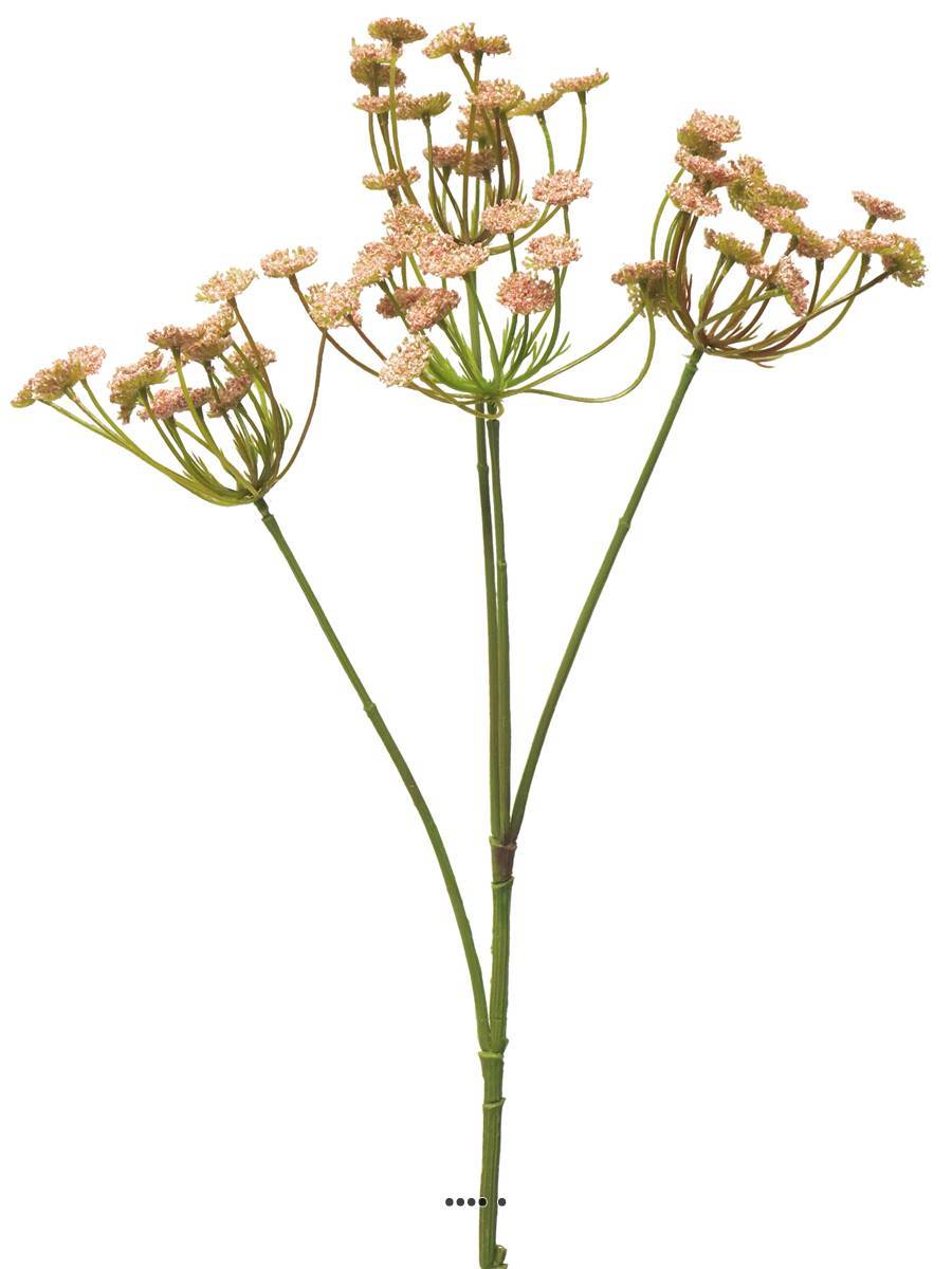 Artificielles - Fleur d&rsquo;Aneth artificielle en tige, 4 ramures, H68 cm Rose pâle - BEST - couleur: Rose pâle - Imagen 2