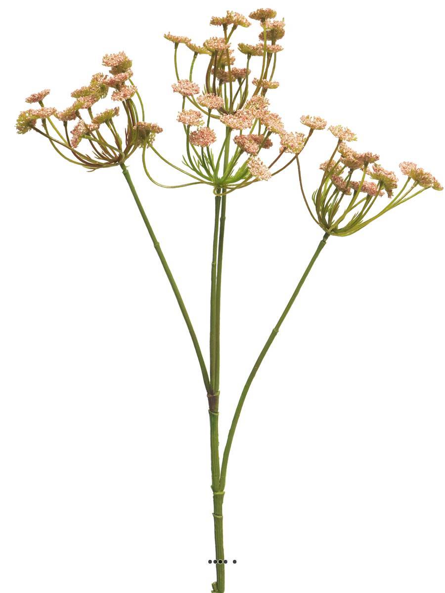 Artificielles - Fleur d&rsquo;Aneth artificielle en tige, 4 ramures, H68 cm Rose pâle - BEST - couleur: Rose pâle - Imagen 3