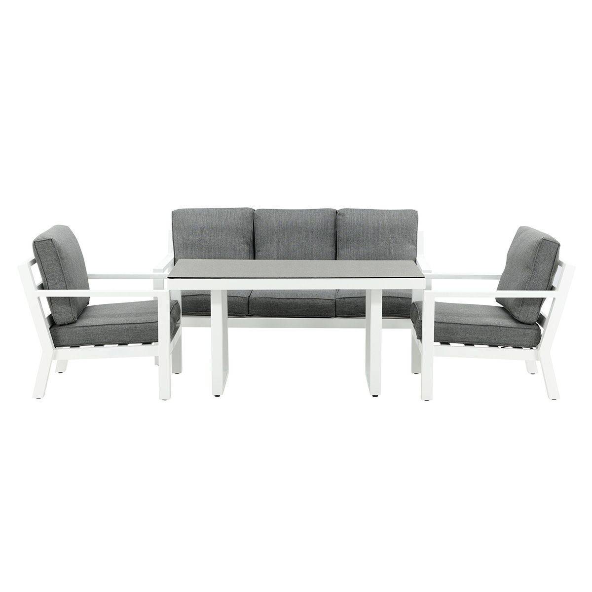 Salon de Jardin "Barcelona" 171cm Blanc - Image 1