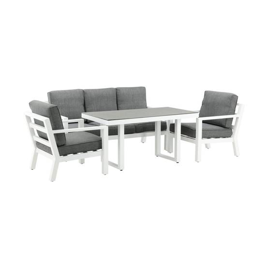 Salon de Jardin "Barcelona" 171cm Blanc - Image 3