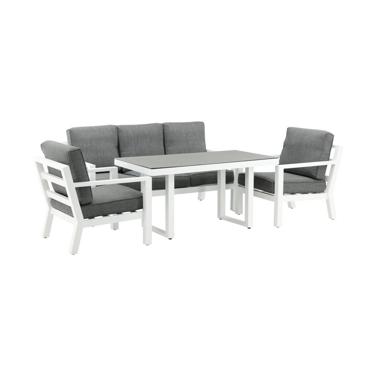Salon de Jardin "Barcelona" 171cm Blanc - Image 3