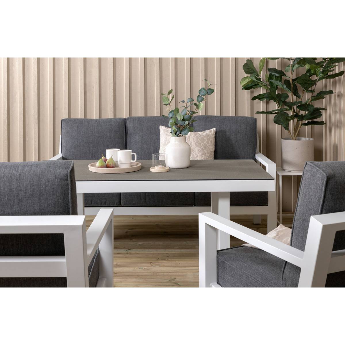 Salon de Jardin "Barcelona" 171cm Blanc - Image 9