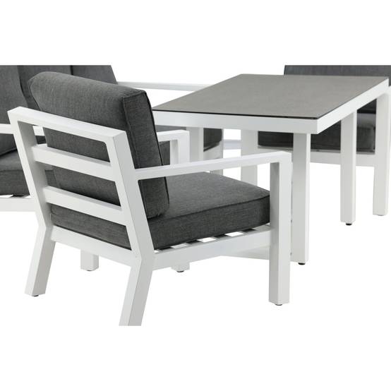 Salon de Jardin "Barcelona" 171cm Blanc - Image 6