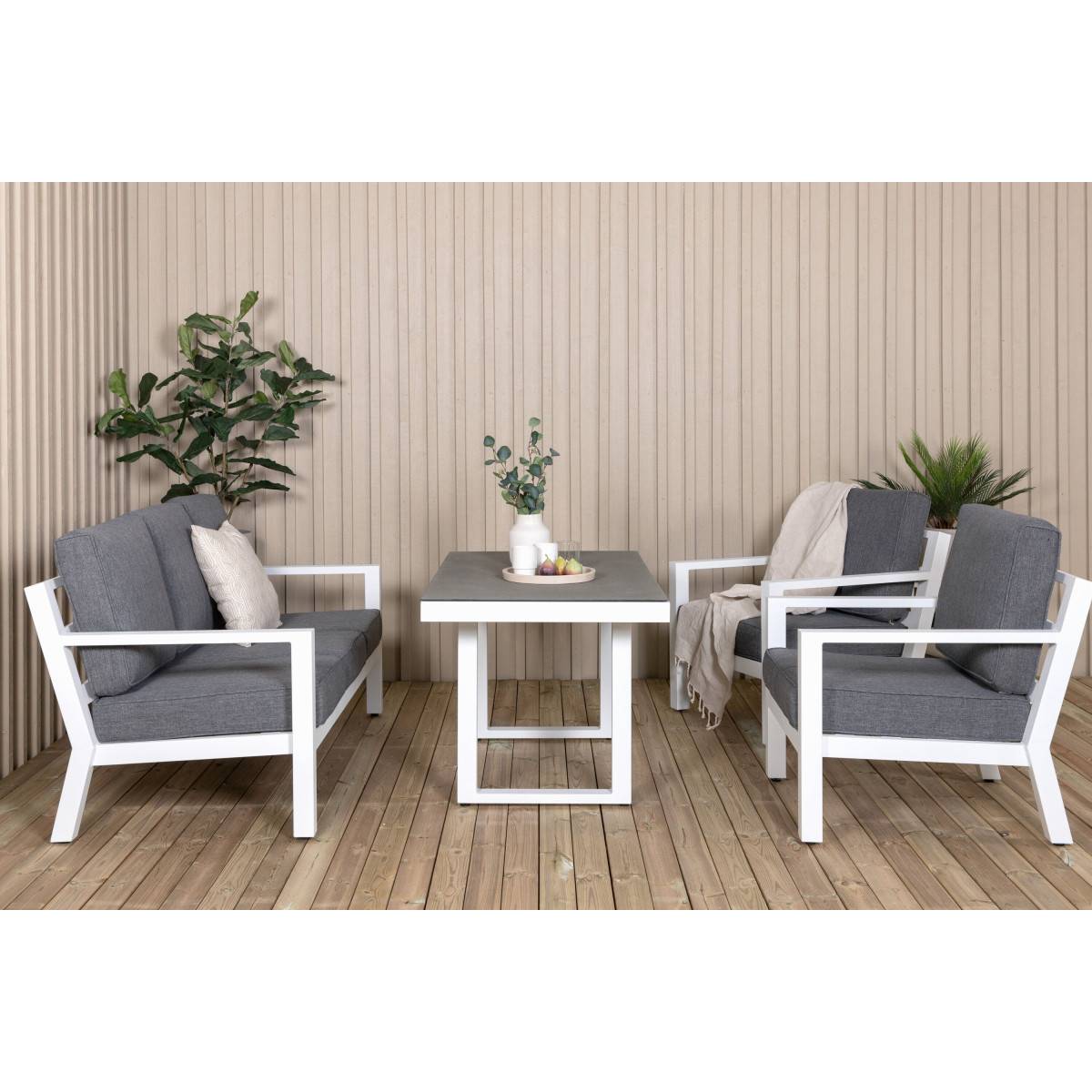 Salon de Jardin "Barcelona" 171cm Blanc - Image 7
