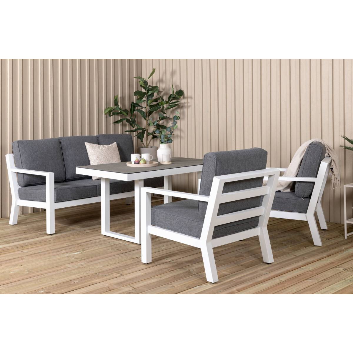 Salon de Jardin "Barcelona" 171cm Blanc - Image 8