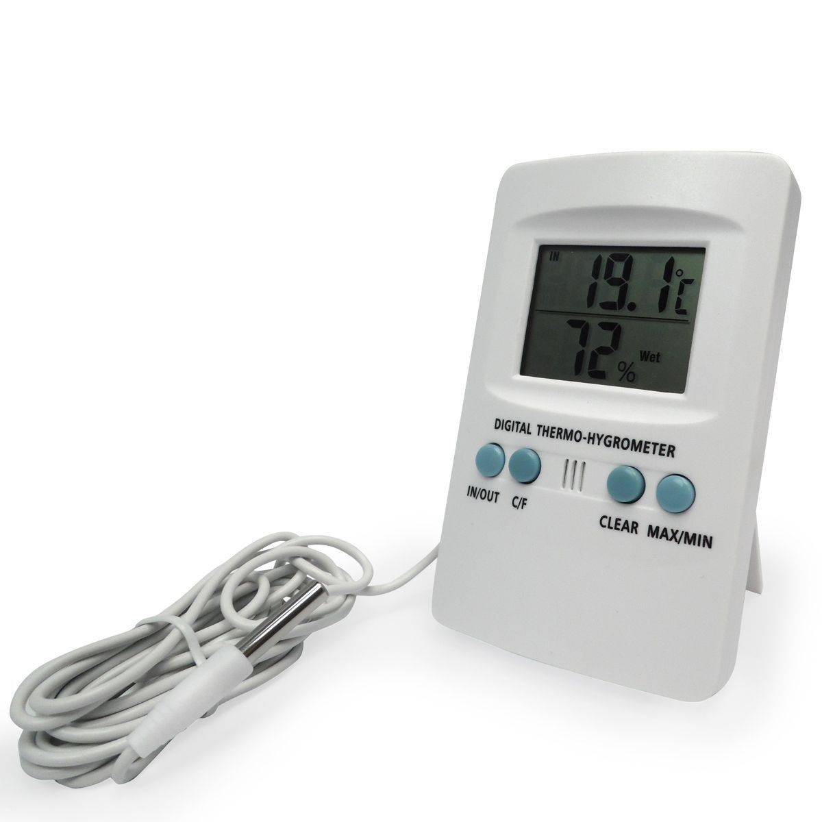 Thermomètre & Hygromètre digital + sonde - Cornwall Electronics - Image 1