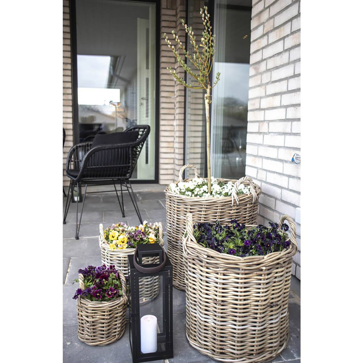 Lot de 4 Paniers Décoratifs en Rotin avec Anses - SELVA - Image 4