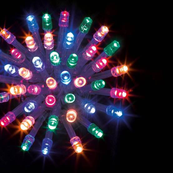 Guirlande lumineuse 100 LED 10m avec timer extérieur multicolore fil transparent FEERIC LIGHTS & CHRISTMAS - Image 2