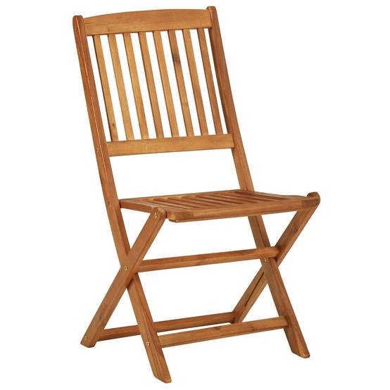 Ensemble de 3 pcs table de jardin et chaises pliable - mobilier de jardin Bois d'acacia solide-JU2677 - Image 9