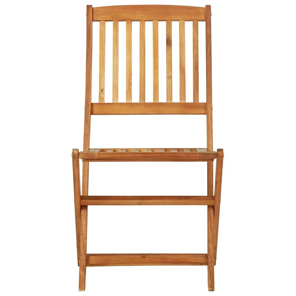 Ensemble de 3 pcs table de jardin et chaises pliable - mobilier de jardin Bois d'acacia solide-JU2677 - Image 10