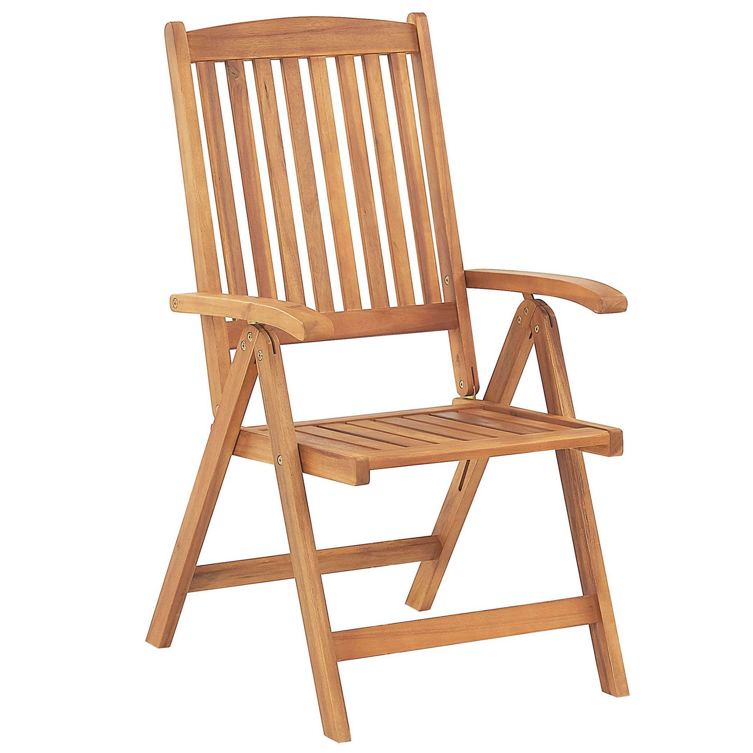 Beliani - Chaise de jardin Acacia Marron clair JAVA - Beliani - Imagen 4
