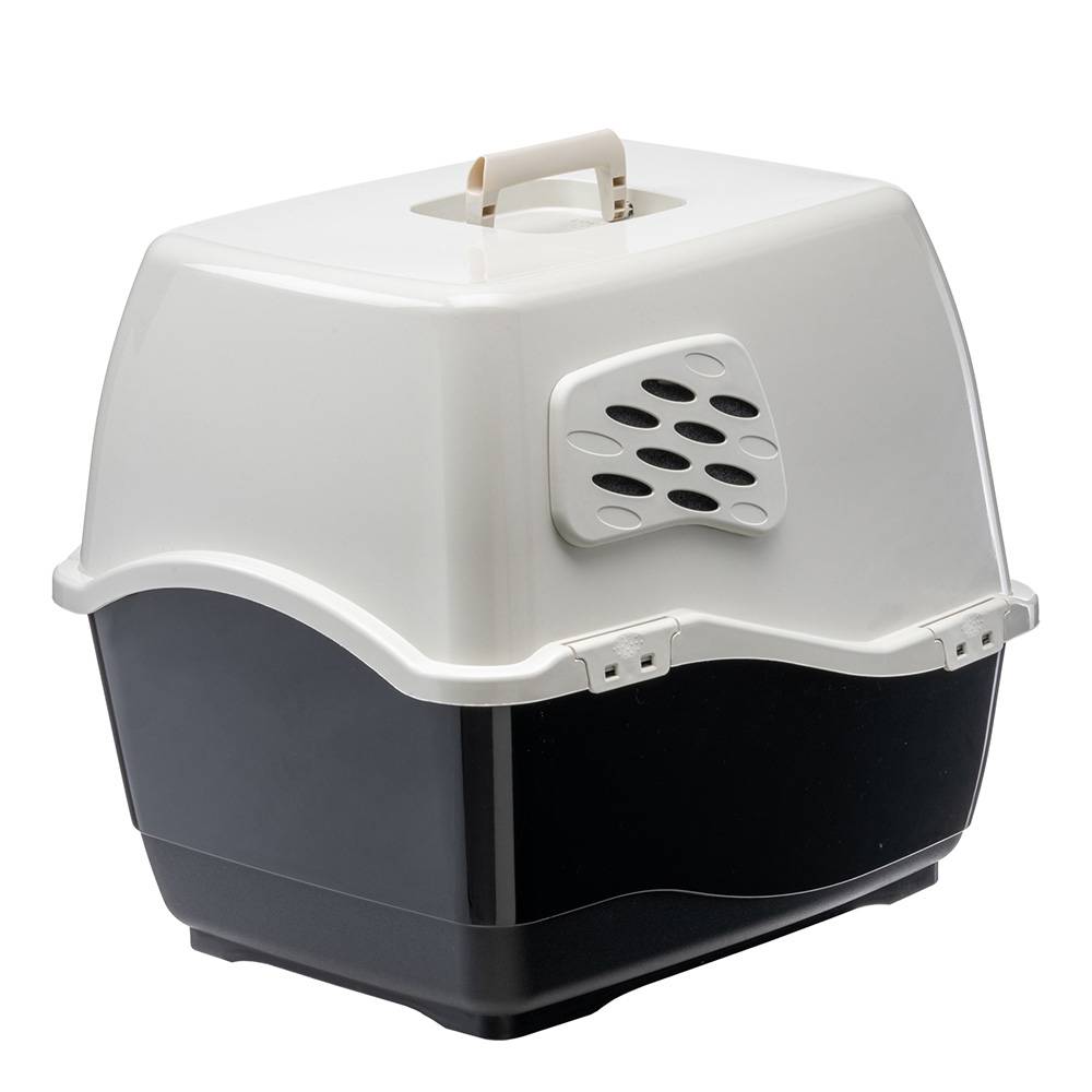 Ferplast - Ferplast Bac Litière pour Chats BILL Litière Chat avec Couvercle, Bac à litière Chat, avec 2 filtres Anti-Odeurs, 50 x 40 x h 42 cm, Porte Obscurcie - Imagen 3