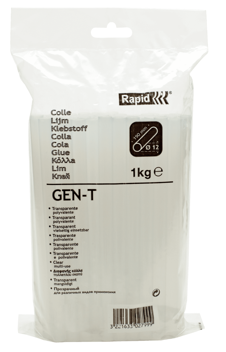 Bâtons de colle GEN-T transparente universelle 12mm - 1 Kg - Sachet - RAPID-ISABERG - 40302799 - Imagen 2