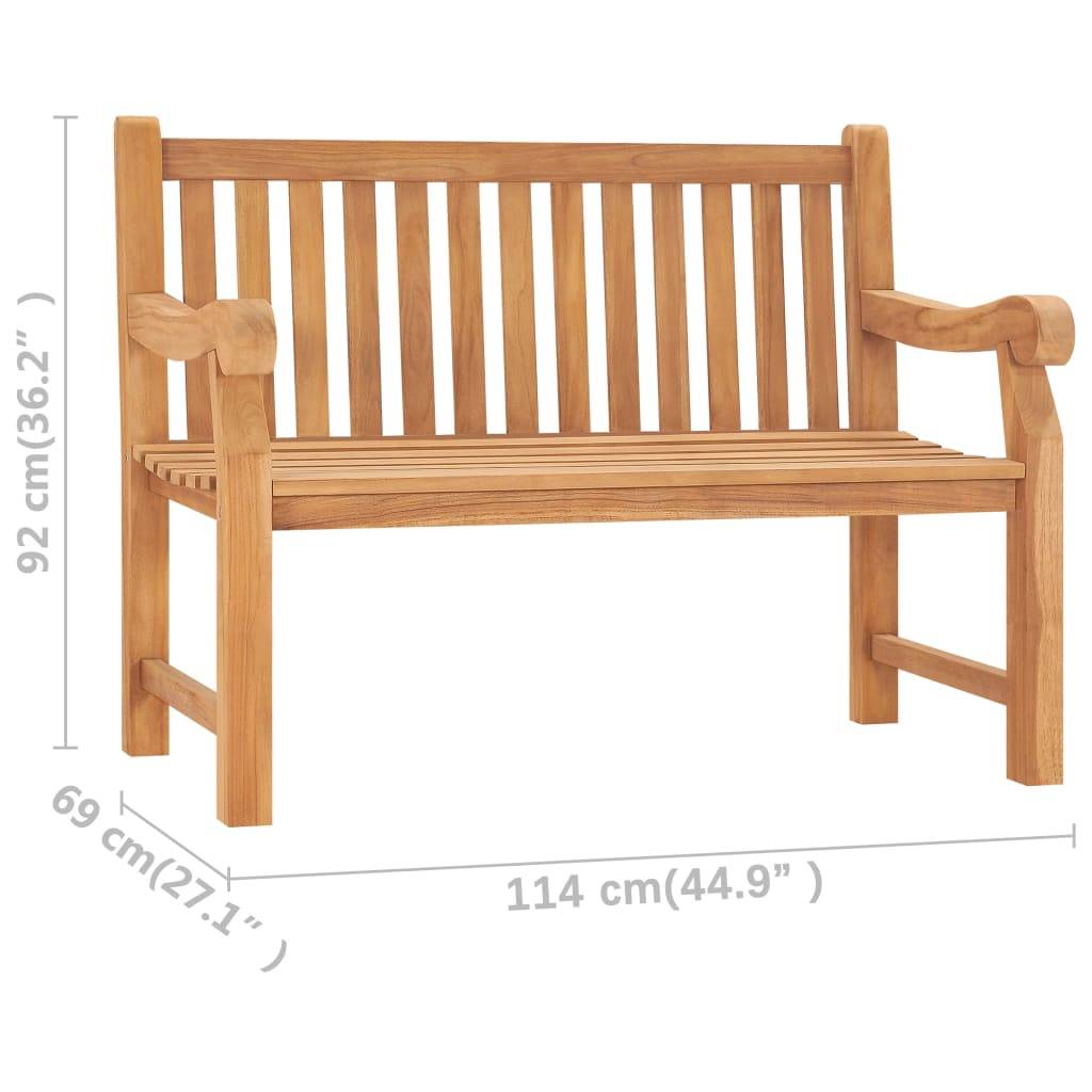PANGIVO - Banc de jardin bois de teck naturel 114 x 69 x 92 cm - PANGIVO - Image 7