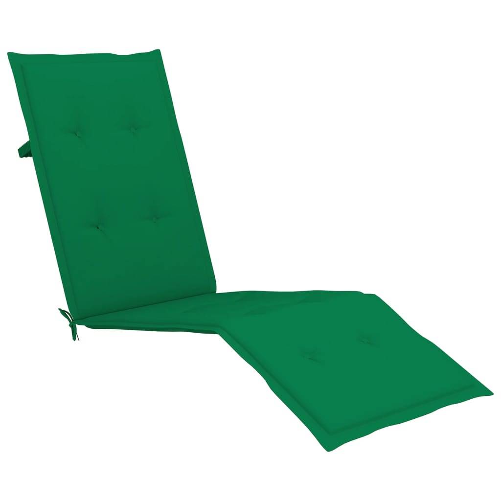 Helloshop26 - Transat chaise longue bain de soleil lit de jardin terrasse meuble d'extérieur avec repose-pied et coussin acacia solide - Imagen 3