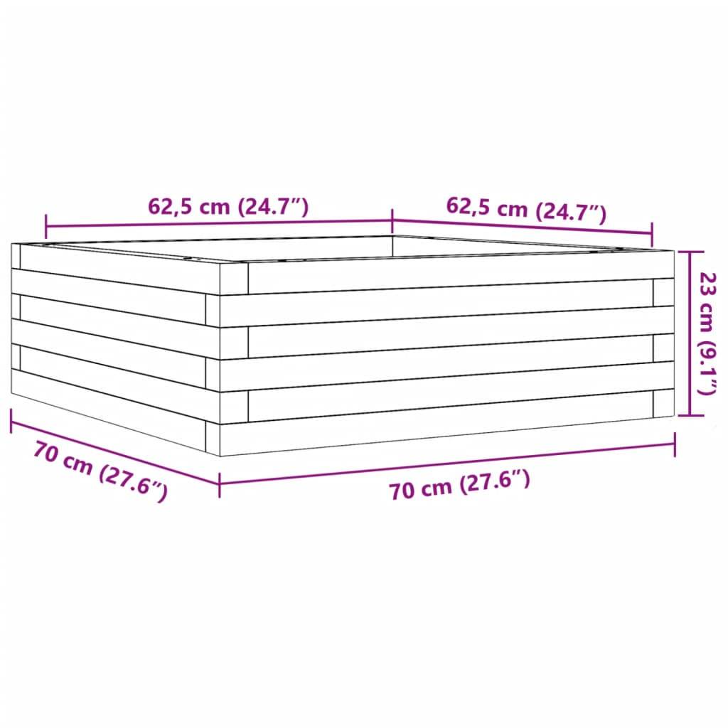 Maison Chic - Jardinière, Bac à fleurs, Pot de fleurs 70x70x23 cm bois de pin massif - Imagen 10